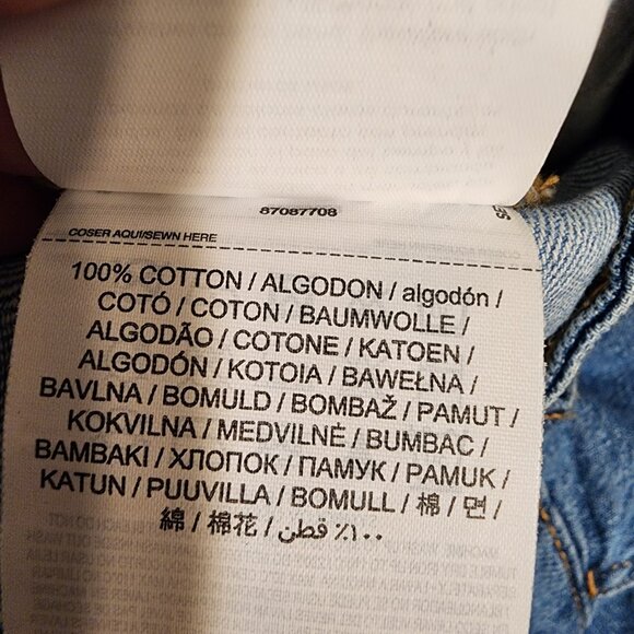 Mango Mid-rise denim bermuda shorts with pleats damaged Blue Size 12 - Picture 13 of 16